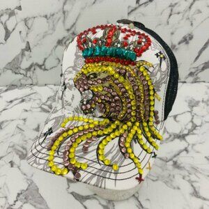 Men’s Lion King Rhinestone Trucker Hat by Rebel Spirit NWTY